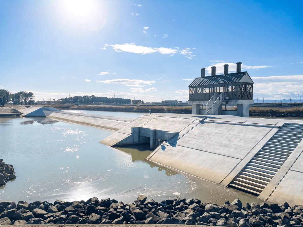 五間堀川赤井江遊水地周囲堤工事 3