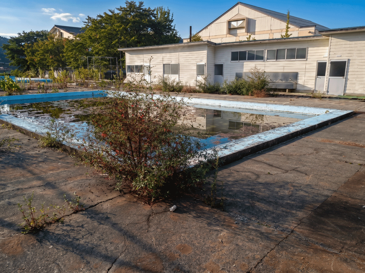 石川県輪島市プール解体工事 施工前